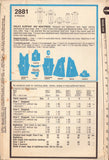 Style 2881 Sewing Pattern, Child's Sleepsuit and Nightdress, Size 5, Uncut, Factory Folded