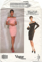 Vogue 2921 Bellville Sassoon Off the Shoulder Lined Evening Dress, Uncut, F/Folded, Sewing Pattern Size 12