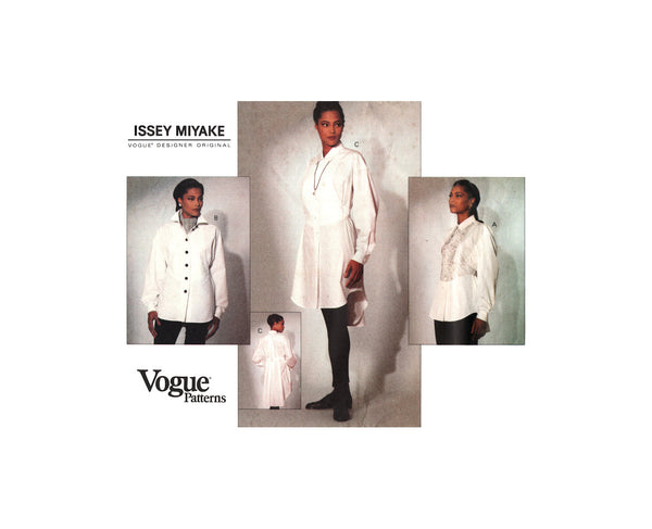 Vogue 2935 Issey Miyake Top and Tunic Partially Cut, Complete Sewing Pattern Size (see description)