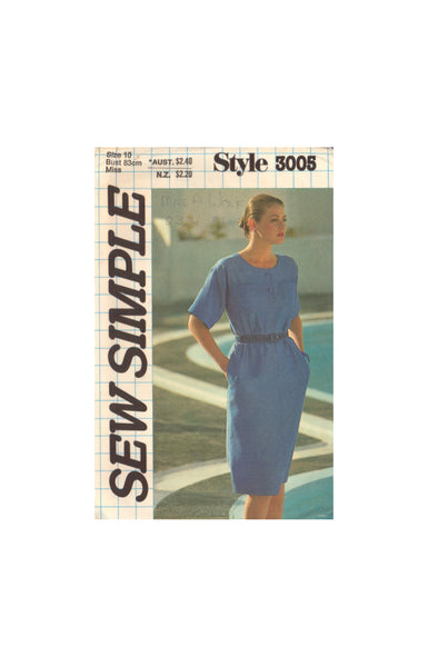 Simplicity 3005 Sewing Pattern, Dress, Size 10, Cut, Complete