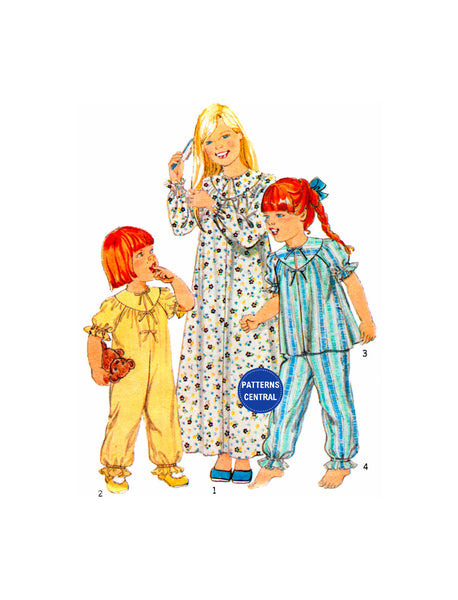 Style 3027 Child's Nightdress or Pyjamas, Uncut, Factory Folded Sewing Pattern Size 12 Breast 30 (76 cm)