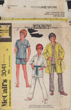 70s Boy's Pajama + Robe, Size 10, McCall's 3041, Partially Cut, Complete