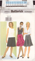 Butterick 3061 Sewing Pattern, Skirt, Size 12-14-16, Uncut, Factory Folded