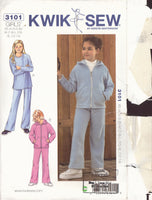 Kwik Sew 3101 Sewing Pattern, Girls' Shirts and Pants, Size XS-XL, Uncut