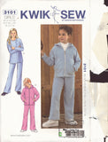 Kwik Sew 3101 Sewing Pattern, Girls' Shirts and Pants, Size XS-XL, Uncut