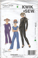 Kwik Sew 3104 Child's Unitard with Neckline and Sleeve Variations, Uncut, F/Folded, Sewing Pattern Size 8-14