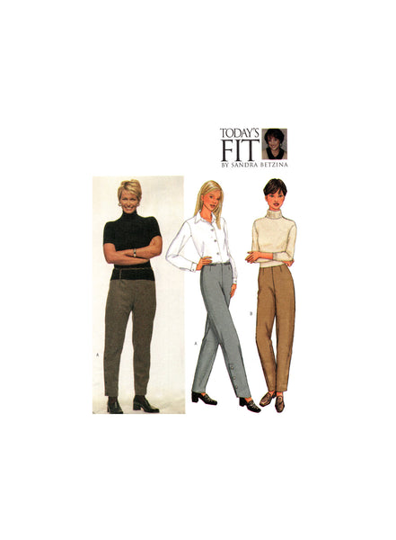 Butterick 3240 Sandra Betzina Semi-Fitted, Tapered Pants, Uncut, Factory Folded Sewing Pattern Waist 26.5-30.5