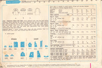 Style 3256 Sewing Pattern, Toddlers' Dress and Coat, Size 2, Cut, Complete