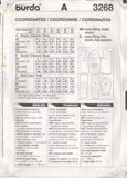 Burda 3268 Sewing Pattern, Blouses, Skirt, Size 18-28, Uncut, Factory Folded