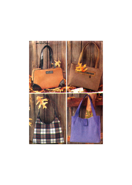 Butterick 3282 Handbags in Four Styles, Uncut, Factory Folded Sewing Pattern