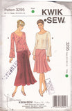 Kwik Sew 3295 Sewing Pattern Skirt & Tops, Size XS-XL Uncut Factory Folded