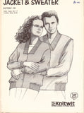 Knitwit 330 Sewing Pattern Jacket & Sweater, Size 86-117men/8-20women, Uncut, FF