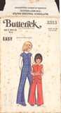 Butterick 3313 Sewing Pattern, Children's Jumpsuit, Size 6, Cut, Complete