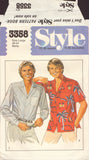 Style 3358 Sewing Pattern, Men's Shirt, Size 42-44, Neatly Cut, Complete