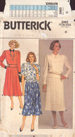 Butterick 3463 Sewing Pattern Top Skirt Size 8 or Size 12 Uncut Factory Folded