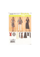 Simplicity 3506 Sewing Pattern Dress, Top, Skirt, Pants, Jacket, Belt, Size 10-18, Uncut, Factory Folded