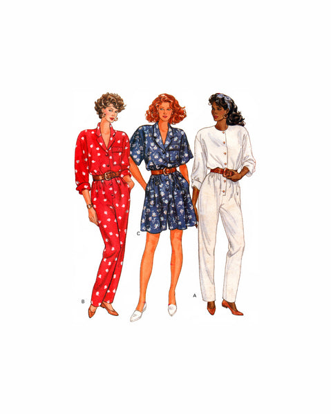 Butterick 3508 Tapered or Flared Jumpsuit in Two Lengths with Long or Short Sleeves, Uncut, Factory Folded Sewing Pattern Size 14-18