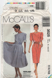 McCall's 3525 V-Neckline Dress with Straight or Flared Skirt and Belt, Uncut, Factory Folded, Sewing Pattern Size 6-10