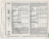 McCall's 3525 V-Neckline Dress with Straight or Flared Skirt and Belt, Uncut, Factory Folded, Sewing Pattern Size 6-10