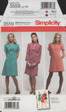 Simplicity 3559 Sewing Pattern, Misses' Dress, Size 6-14, Uncut, Factory Folded