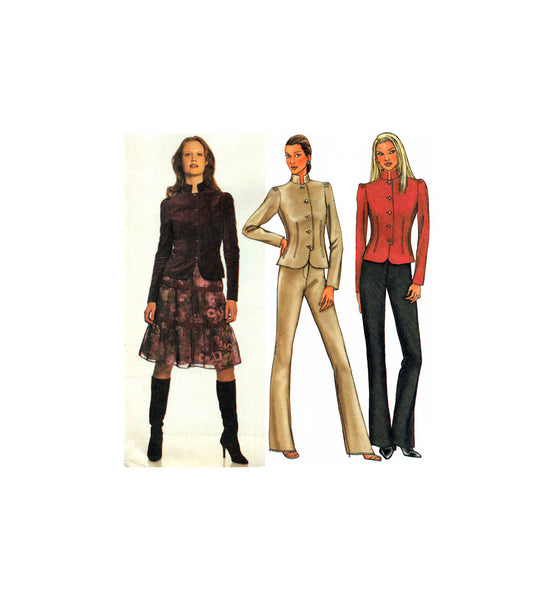 Butterick 3580 Lined, Fitted Jacket, Skirt and Pants, Uncut, Factory Folded Sewing Pattern Size 12-16