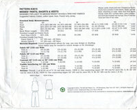 Kwik Sew 3615 Leisure or Activewear: Women's Pants, Shorts and Vests Uncut, F/Folded, Sewing Pattern Size 31.5-45