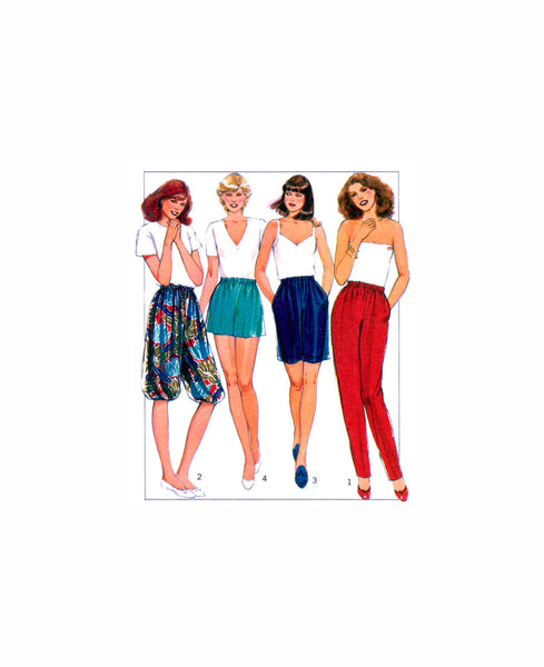 Style 3618 Set of Front Pleated Trousers and Shorts, Uncut, Factory Folded Sewing Pattern Size 12