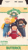 Butterick 3660 Sewing Pattern, Cabbage Patch Kids Clothes, One Size, Neatly Cut, Complete, with Transfers