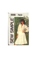 Style 3688 Boho, Peasant Style Flared Skirt with Ruffled Lower Edge, Uncut, Factory Folded Sewing Pattern Size 8