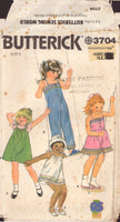 Butterick 3704 Sewing Pattern, Girls' Dress, Jumpsuit and Panties, Size 6, Cut, Complete