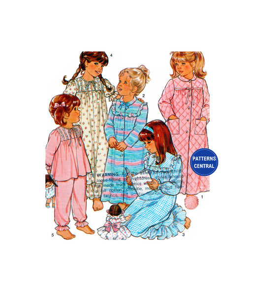 Style 3732 Child's Nightdress, Pajamas and Robe, Uncut, Factory Folded Sewing Pattern Size 2 Breast 53 cm