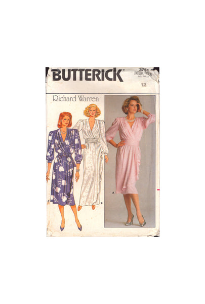 Butterick 3751 Sewing Pattern Dress, Size 12, Uncut, Factory Folded
