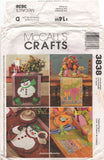 McCall's 3838 Christmas Snowman Table Settings: Napkins, Placemats, Runners and Centerpieces, Uncut, Factory Folded, Sewing Pattern