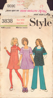 Style 3838 Sewing Pattern, Dress, Pinafore Dress, Tunic, Trousers, Bust 30.5", Cut, Complete