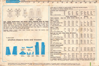 Style 3838 Sewing Pattern, Dress, Pinafore Dress, Tunic, Trousers, Bust 30.5", Cut, Complete