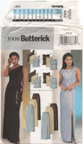 Butterick 3908 Two Piece Evening Dress in Two Variations, Uncut, F/Folded, Sewing Pattern Size 6-10