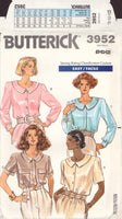 Butterick 3952 Sewing Pattern Blouse, Size 8-10-12, Cut, Incomplete