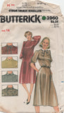 Butterick 3960 Front Tucked Dress with Collar Variations and Belt, Uncut, Factory Folded, Sewing Pattern Size 14