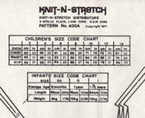 Knit-n-Stretch 400A Sewing Pattern, Children's Knit Tops, Size 0-6 years, Uncut