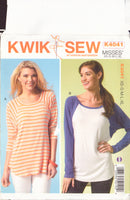 Kwik Sew 4041 Sewing Pattern, Tops, Size XS-XL, Uncut Factory Folded