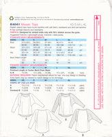 Kwik Sew 4041 Sewing Pattern, Tops, Size XS-XL, Uncut Factory Folded