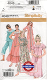 Simplicity 4048 Nightgown in Two Lengths, Pajamas and Robe, Uncut, Factory Folded Sewing Pattern Bust 36-46