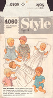 Style 4060 Sewing Pattern, Babies' Layette, Size Newborn, Cut, Complete