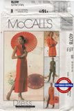McCall's 4078 Cheongsam Style Dress, Top, Duster and Pants, Uncut, Factory Folded, Size 8-14