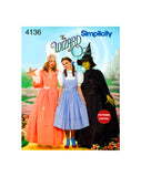 Simplicity 4136 Wizard of Oz Costumes, Uncut, Factory Folded, Size 6-12 or 14-22