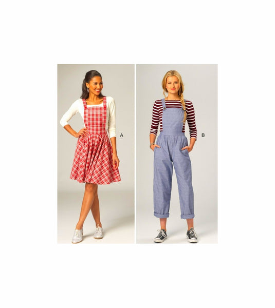 Kwik Sew 4138 Jumper and Jumpsuit with Crossover Back Straps, Uncut, Factory Folded Sewing Pattern Multi Size 31.5-45