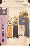 McCall's 4195 Sewing Pattern Children's Vest Skirt Pants, Size 4 Cut, Complete