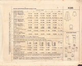 McCall's 4195 Sewing Pattern Children's Vest Skirt Pants, Size 4 Cut, Complete