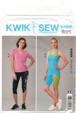 Kwik Sew 4256 Exercise Gear: Tank Top, Shorts and Capris, Uncut, F/Folded, Sewing Pattern Size XS-XL