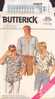 Butterick 4315 Sewing Pattern, Men's Shirt, Size XS-S-M, Neatly Cut, Complete